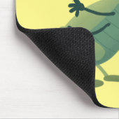 Cut green cricket insect cartoon illustratie muismat (Hoek)