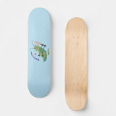 Cut green cricket insect cartoon illustratie persoonlijk skateboard (Voorkant)
