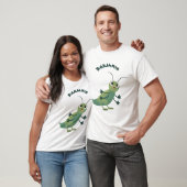 Cut green cricket insect cartoon illustratie t-shirt (Unisex)