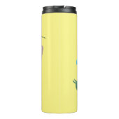 Cut green cricket insect cartoon illustratie thermosbeker (Achterkant)