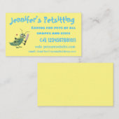 Cut green cricket insect cartoon illustratie visitekaartje (Voorkant / Achterkant)