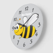 cut happy cartoon bee grote klok (Hoek)