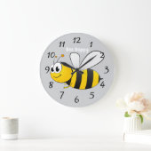 cut happy cartoon bee grote klok (Huis)