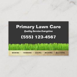 Cut Lawn Care Maaien Landscaping Gold Accent Visitekaartje