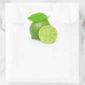 Cut limoen ronde sticker (Tas)