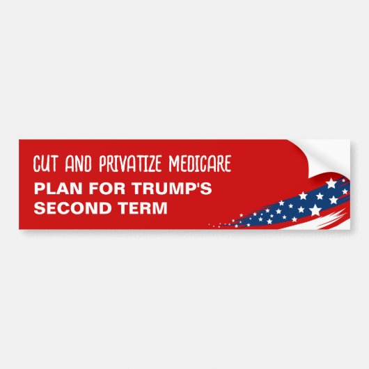 Cut Medicare Tramp Bumpersticker (Voorkant)