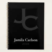 Cut minimalistische naam initialen Modern Planner (Voorkant)