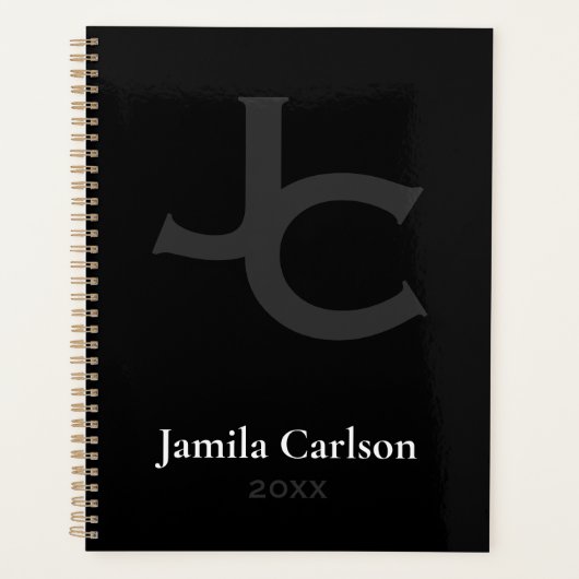 Cut minimalistische naam initialen Modern Planner (Voorkant)