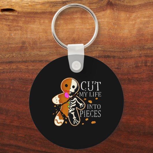 Cut My Life Into Eces Gingerbread Christmas  Sleutelhanger (Voorkant)
