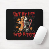 Cut My Life Into Eces Xmas Gingerbread Funny Chris Muismat (Met muis)