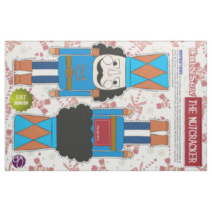 Cut & Naai Blauwe Notenkraker - DIY Pluche Stof
