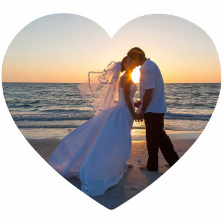 Cut Out Heart Shaped Wedding Photo Magnet Fotobeeldje Magneet