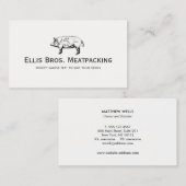 Cut Pig Diagram Slager Shop Visitekaartje (Voorkant / Achterkant)
