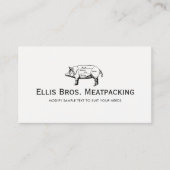 Cut Pig Diagram Slager Shop Visitekaartje (Voorkant)