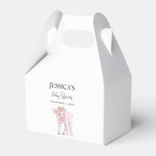Cut Piggy Waterverf Baby shower Boho Meisje Bedankdoosjes