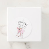 Cut Piggy Waterverf Baby shower Boho Meisje Bedankjes Labels (In situ)