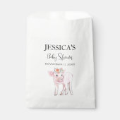 Cut Piggy Waterverf Baby shower Boho Meisje Bedankzakje (Voorkant)