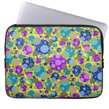 Cut Polka Dots Pattern in Roze Blauw Blauwgroen -