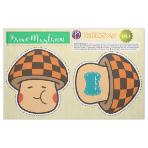 Cut & Sew Brown Mushroom - Easy DIY Project Stof
