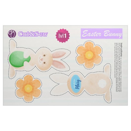 Cut & Sew Paashaas - Easy DIY Project Stof (Fat Quarter)