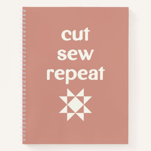 Cut Sew Repeat Quilter's Notitieboek (Voorkant)