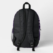 Cut & Sew Rugzak – Very Dark Violet voor School (Achterkant)