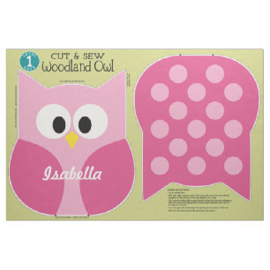 Cut & Sew Woodland Uil Gepersonaliseerde gevulde D Stof