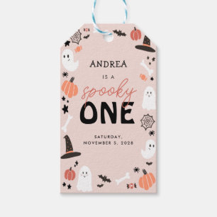 Cut Spooky Halloween eerste verjaardag Cadeaulabel