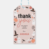 Cut Spooky Halloween eerste verjaardag Cadeaulabel (Achterkant)