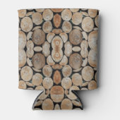 Cut Tree Branch Logs Stacked Pattern Photograph Blikjeskoeler (Voorkant)