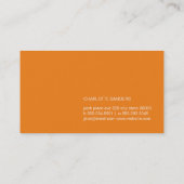 Cut Typeface (oranje) Visitekaartje (Achterkant)