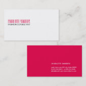 Cut Typeface (roze) Visitekaartje (Voorkant / Achterkant)