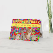 Cutaan katten Leeftijd Specifieke Fun Happy Birthd Kaart (Voorkant)