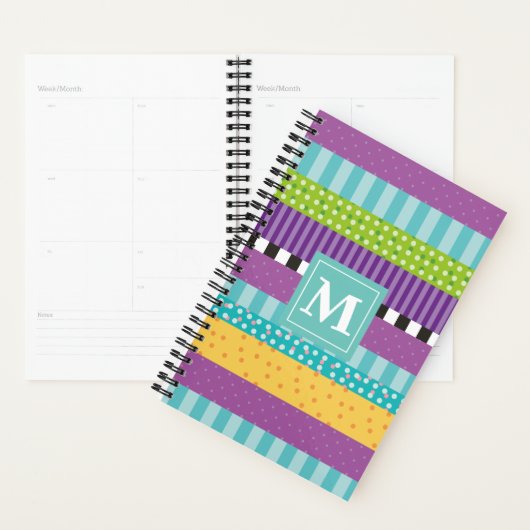 Cutaanstaven en Stippen monogram Planner (Display)
