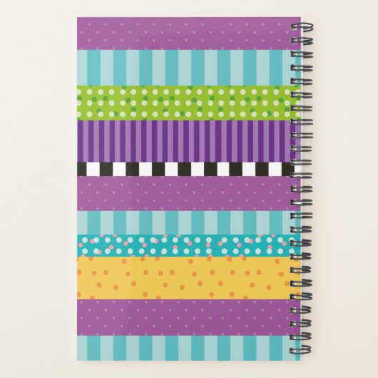 Cutaanstaven en Stippen monogram Planner (Achterkant)
