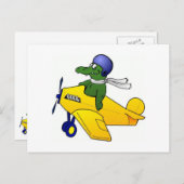 Cutalligator/krokodillenteken Briefkaart (Voorkant / Achterkant)