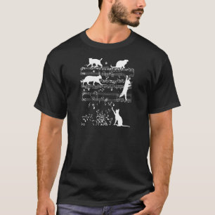 Cutane katten spelen met Muzieknoten Funny Musicus T-shirt