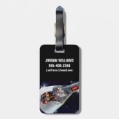 Cutaway is een tweekoppige Gemini-ruimtesonde tijd Bagagelabel (Achterkant verticaal)