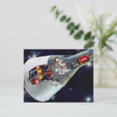 Cutaway is een tweekoppige Gemini-ruimtesonde tijd Briefkaart (Staand voorkant)