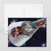 Cutaway is een tweekoppige Gemini-ruimtesonde tijd Briefkaart (Voorkant / Achterkant)