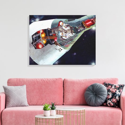 Cutaway is een tweekoppige Gemini-ruimtesonde tijd Canvas Afdruk (Insitu (Woonkamer))