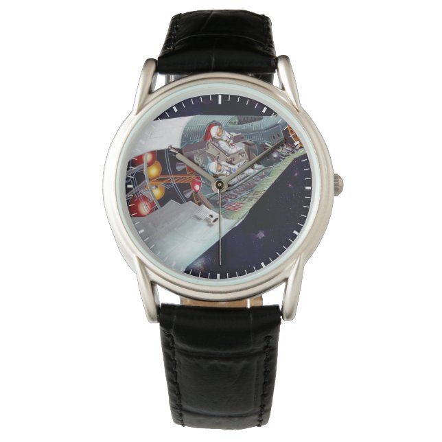 Cutaway is een tweekoppige Gemini-ruimtesonde tijd Horloge (Voorkant)