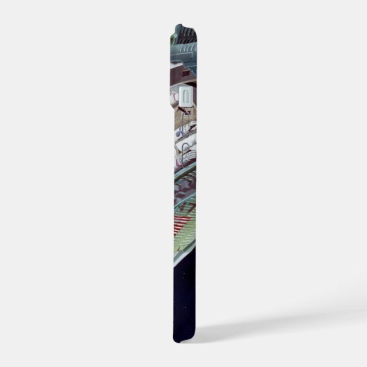 Cutaway is een tweekoppige Gemini-ruimtesonde tijd iPhone 15 Case (Linkerkant)