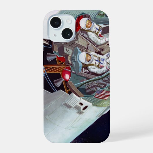 Cutaway is een tweekoppige Gemini-ruimtesonde tijd iPhone 15 Case (Achterkant)