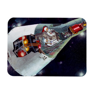 Cutaway is een tweekoppige Gemini-ruimtesonde tijd Magneet
