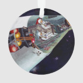 Cutaway is een tweekoppige Gemini-ruimtesonde tijd Ornament (achterkant)