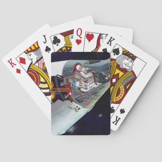 Cutaway is een tweekoppige Gemini-ruimtesonde tijd Pokerkaarten (Achterkant)