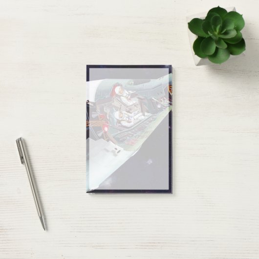 Cutaway is een tweekoppige Gemini-ruimtesonde tijd Post-it® Notes (Kantoor)