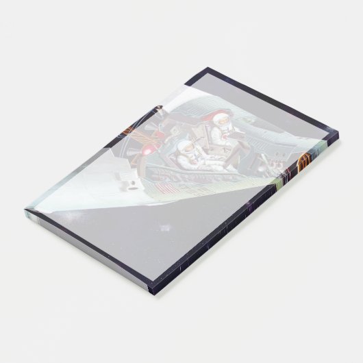 Cutaway is een tweekoppige Gemini-ruimtesonde tijd Post-it® Notes (Schuin)