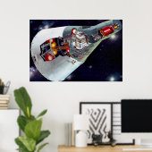 Cutaway is een tweekoppige Gemini-ruimtesonde tijd Poster (Thuiskantoor)